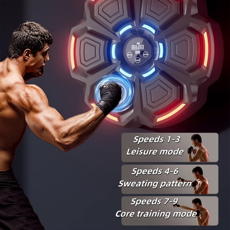 Smart Music Boxing Machine with 6 Targets  9 Speeds  USB Rechargeable Wireless Enabled PU Material  Perfect for Indoor Fitness  Exercise Training  Great Christmas Gift Idea