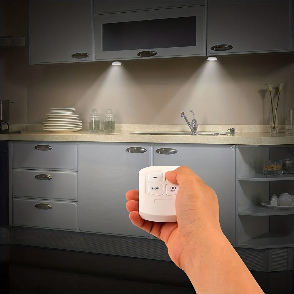 6pcs3pcs1pc Smart Wireless LED UnderCabinet Lights COB Night Light With Remote Control For Wardrobe Kitchen  More