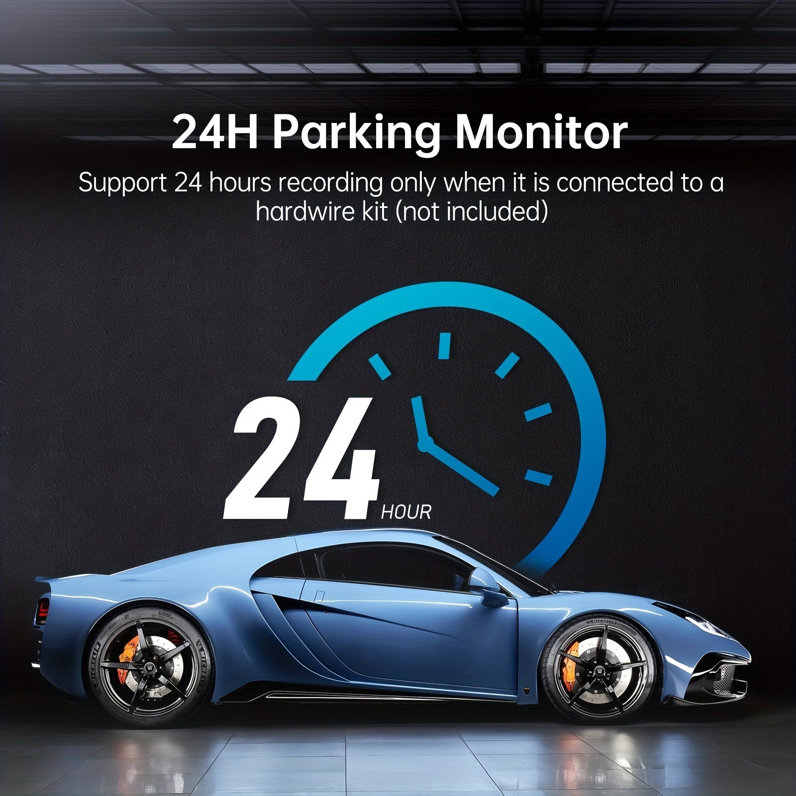 AZDOME M330 Dash Cam 1080P FHD Car Cam With 244 cm Display Support WifiNight Vision Voice Control Loop Recording 24 Hours Parking Monitoring Without Battery